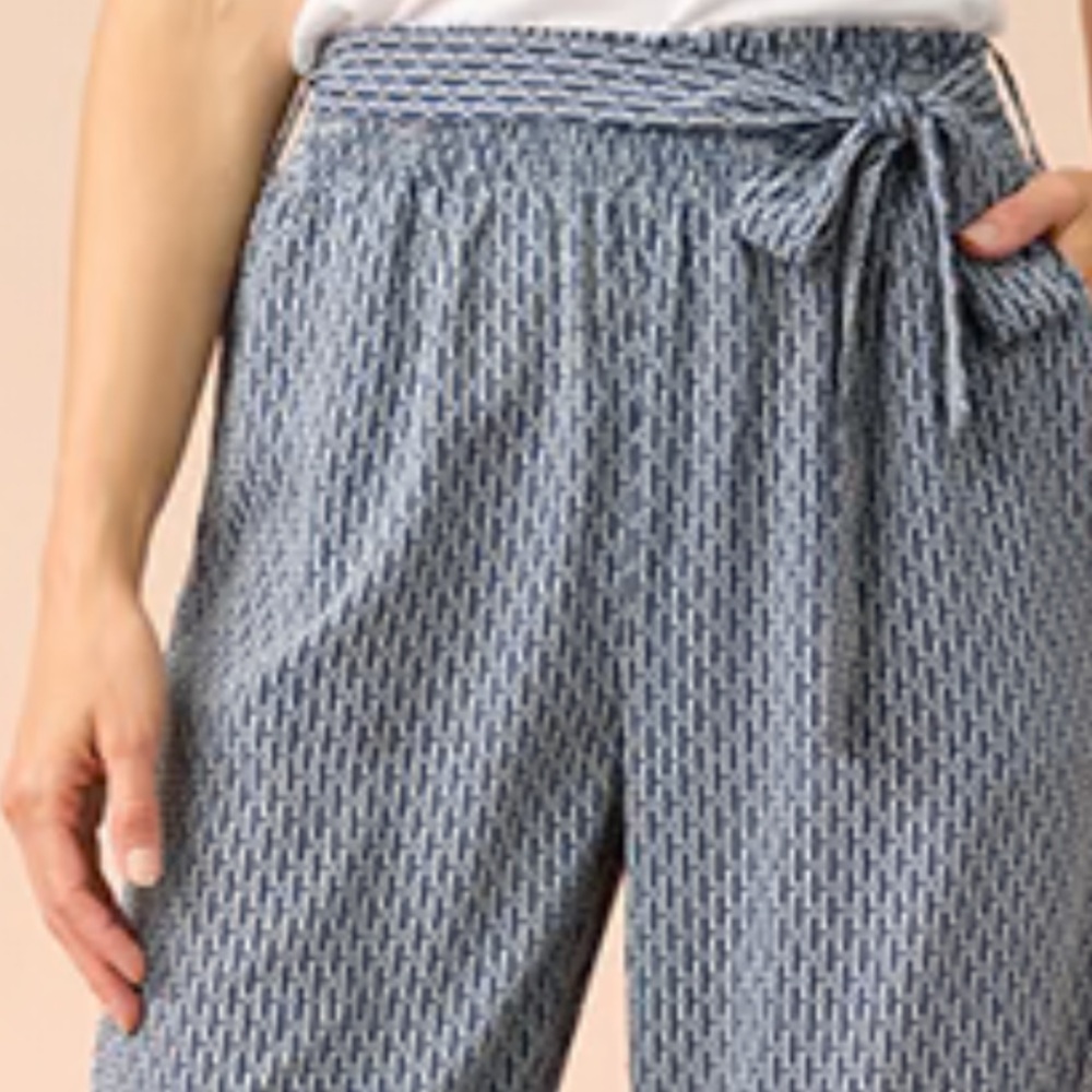 Coco + Carmen Blue Pattern Pants